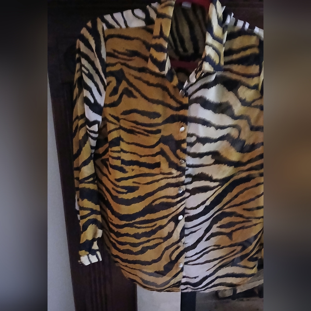 Lumiere Tiger Sheer Blouse